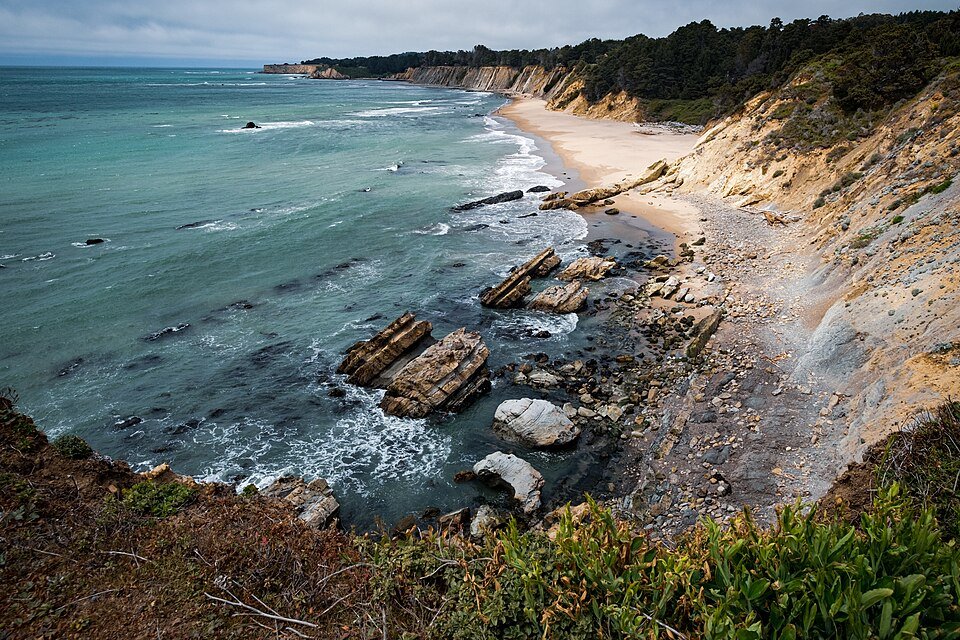 Schooner Gulch State Beach from the bluff